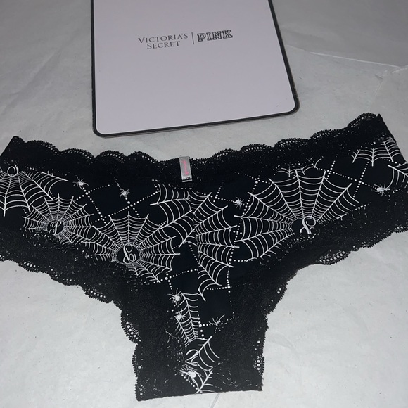 (L) Victoria’s Secret PINK Halloween Spider Cheeky Panty - Picture 7 of 8